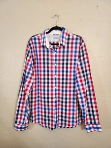 Express Mens Multicolor Check Cotton Soft Wash Casual Button Down Shirt Size XL - Picture 1 of 6