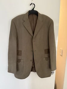 VINTAGE GIORGIO ARMANI coat Jacket Blazer Italy Sz54 US Size 44, AU L, BrownWool - Picture 1 of 5