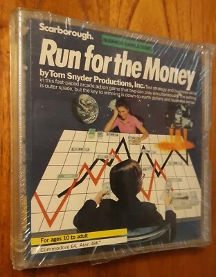 SEALED Run for the Money by Scarborough 5.25 disk game ATARI & C64 Commodore 64 - Image 1 of 2