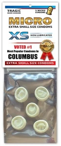 Columbus SMALL MINI CONDOMS - Ohio Gag Joke Xmas Stocking Stuffer Bachelor Party - Picture 1 of 4