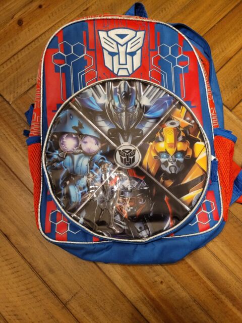  Screen Legends Transformers Backpack and Lunch Box Set for Boys  - Bundle with 15” Transformers Backpack, Lunch Bag, Tattoos, Water Bottle,  More