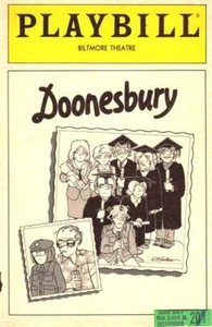 BROADWAY PLAYBILL - BILTMORE THEATRE - DOONESBURY - COVER ONLY NOVEMBER 1983 - Picture 1 of 1