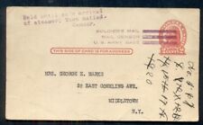 (1918) WWI Safe Arrival Card on 2¢, tied by SOLDIER'S MAIL/U.S. ARMY BASE cxl  