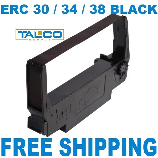 TALCO SUPPLY (6) EPSON ERC 30 / 34 / 38 BLACK INK POS PRINTER RIBBONS ~FREE SHIPPING~