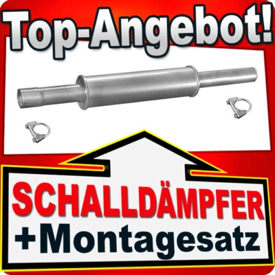 Silencieux central pour échappement VW GOLF 2 II VW PASSAT B3 B4 1.8 1.8 GTI ... - Photo 1/2