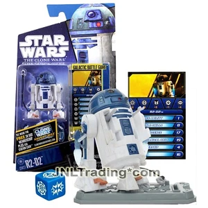 Year 2011 Star Wars Galactic Battle Game The Clone Wars Figure R2-D2 CW27 + Base - Picture 1 of 1