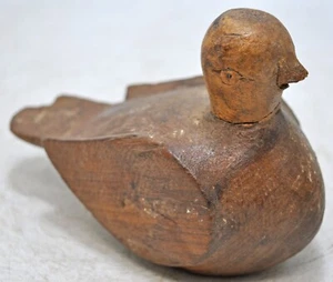 Estatuilla de pájaro de madera vintage original tallada a mano - Imagen 1 de 7