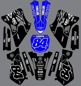 Graphics for 1996-2001 Yamaha YZ125 Blue Black White Decals - Picture 1 of 1