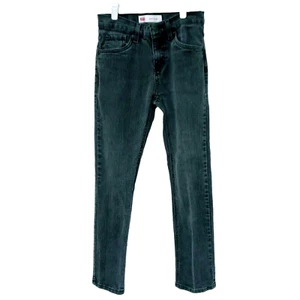 Levis 511 Girls Black Jeans Slim Fit Straight Leg Size 14 REG Medium Wash 27x27 - Picture 1 of 11