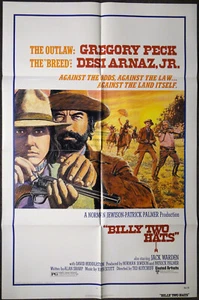 AUTHENTIC ORIGINAL Theater Poster: Billy Two Hats (1974) - Western - Picture 1 of 2
