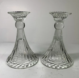 2 soportes para candelabros de vidrio Monaco 8829 interior del hogar EE. UU. 6" - Imagen 1 de 10