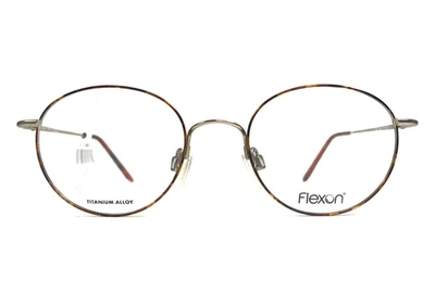 Flexon by Marchon Eyeglasses Frame 623 TORTOISE/NATURAL Round Wire Rim 48-19-140