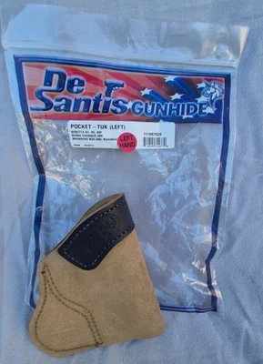 DeSANTIS Pocket-Tuk 111 75 LH 皮革皮套 NOS Beretta Bersa Browning 380 B — 第 1/4 张图片