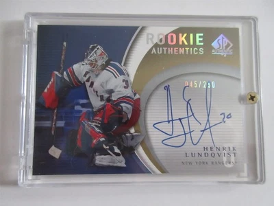 2005-06 SP Authentic Rookie New York Rangers Henrik Lundqvist /250 Auto - Image 1 of 4