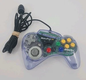 VTG Clear N64 Nintendo 64 Retro Game Controller Mako Pad 64 Interact WORKS - Picture 1 of 8