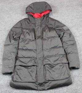 Armani Exchange Puffer Jacket Coat Men's Small Gray Hooded Duck Down - Picture 1 of 17
