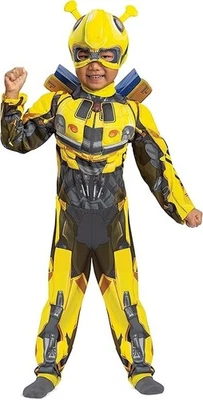 NWT Bumblebee Transformers Halloween Costume Yellow Toddler 2T Mask Jumpsuit - Image 1 of 4