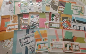 Menge 21 Neu 12x12 Doppelseitiges Sammelalbum Layouts Urlaub Familie /673 - Bild 1 von 22