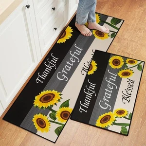 2 Pcs Kitchen Rugs Set Washable Kitchen Mats for Floor, Home, Sink, Bathroom ... - Picture 1 of 6