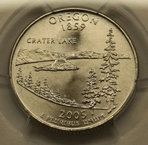 2005 D Oregon State Quarter PCGS SP68 Satin Finish - Picture 1 of 4