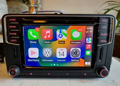 REFURBISHED CARPLAY VW DISCOVER MEDIA MIB2 SAT NAV BLUETOOTH DAB+ HEAD UNIT - Image 1 of 4