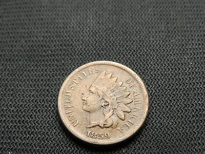 1859 Very Fine Indian Head Cent Copper Nickel First year of issue - Image 1 of 4