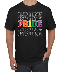 Camiseta gráfica Rainbow LGBTQ Orgullo Gay repetido LGBT Orgullo para hombres - Imagen 1 de 26