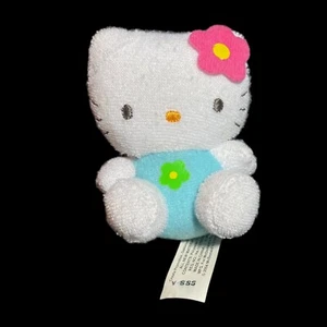Hello Kitty McDonald’s 30th Anniversary 2004 Plush Pink Flower Blue Outfit 3.5 - Picture 1 of 10