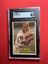 1957 Topps Set-Break # 20 Hank Aaron SGC 6 EX NM