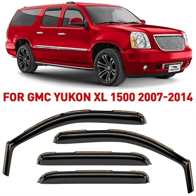 Side Window Deflectors Rain Guards for 2007-2014 GMC Yukon XL 1500 - Image 1 of 4