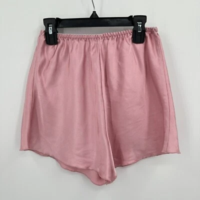 Pantalones cortos para dormir vintage para mujer S rosa satinado lencería ropa para dormir cintura elástica Foto 1 de 4