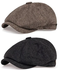 8 Panels IVY Zeitungsjunge Herringbon Cabbie Golf Driving Cap Mütze - Bild 1 von 7