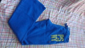 P.S. Aeropostale Girl's Size 10 BLUE  Sweatpants Glitter FLARE STYLE NEW  - Picture 1 of 2