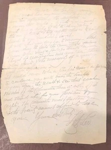 RARE Confederate General Fitzhugh Lee Autograph Signed Handwritten Letter - Picture 1 of 3