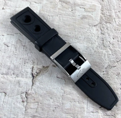 Breitling Ocean Racer Goma Negro 22-20 227S y Cierre Original Foto 1 de 4