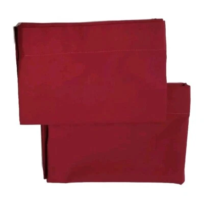 Комплект из 2 красных наволочек из поликоттонной ткани 20 X 30 стандартные/королевские - Изображение 1 из 4