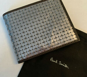 RARE $300 PAUL SMITH Textured-Leather Bifold Cardholder Brand New 