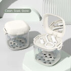 Denture Storage Box With Filter Holder And Mirror False Teeth Soaking Container