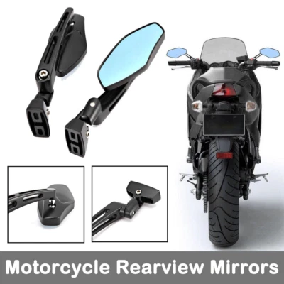 Black Rearview Side Mirrors For Suzuki GSX-R 600 750 1000 Hayabusa 1300 All Year Foto 1 de 4