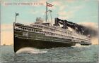 Vintage 1912 Great Lakes Steamship Postcard "Steamer City of Cleveland D&C Line"