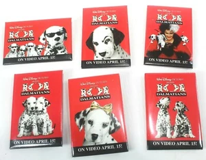 Lot of 6 Disney 101 Dalmations Video Release Pins. Brand new never worn! - Picture 1 of 2