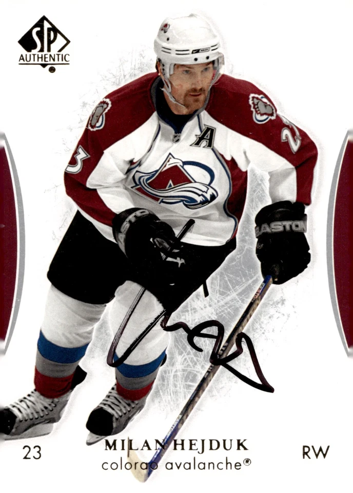 Milan Hejduk - Signed 2007-08 Upper Deck SP Authentic Card #72 - Avalanche - Image 1 of 2