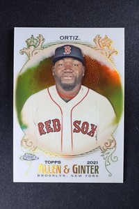 2021 Topps Allen & Ginter Chrome Baseball Gold Refractor #19 David Ortiz #/50 G