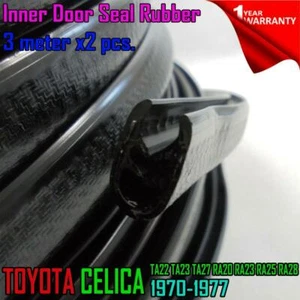 For Toyota Celica TA23 RA23 RA24 RA25 RA28 TA28 RA29 INNER DOOR SEAL RUBBER x2 - Imagen 1 de 5