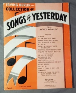 Irving Berlin's Collection of - Songs of Yesterday - 1925 (G+) - Picture 1 of 4
