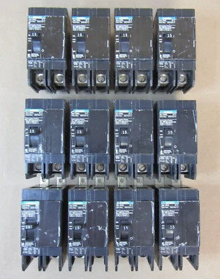 Siemens 2 Pole 15A 600Y/347V Molded Case Circuit Breaker, BQD6215 - Image 1 of 4