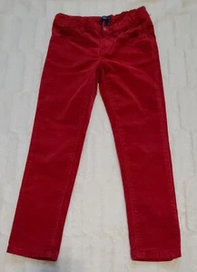 GAP Girls Size 6 Red Brushed Cotton Velvet Skinny Fit Pant - Picture 1 of 6