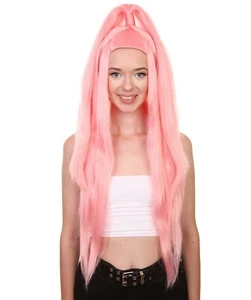 Women's Pop Dance Electronic Artist Wig - Long Length Updo Pony Tail Wig HW-6701 - Picture 1 of 9