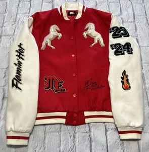 Megan Thee Stallion ME Melody Ehsani Varsity Jacket Large Red Flamin Hot - Picture 1 of 15