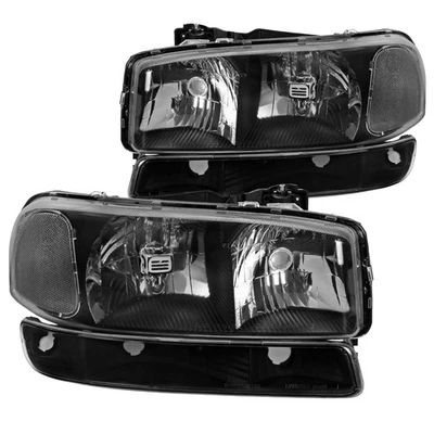 Faros negros para GMC Sierra Yukon XL 1999-2006 parachoques luces de señal de giro Foto 1 de 4